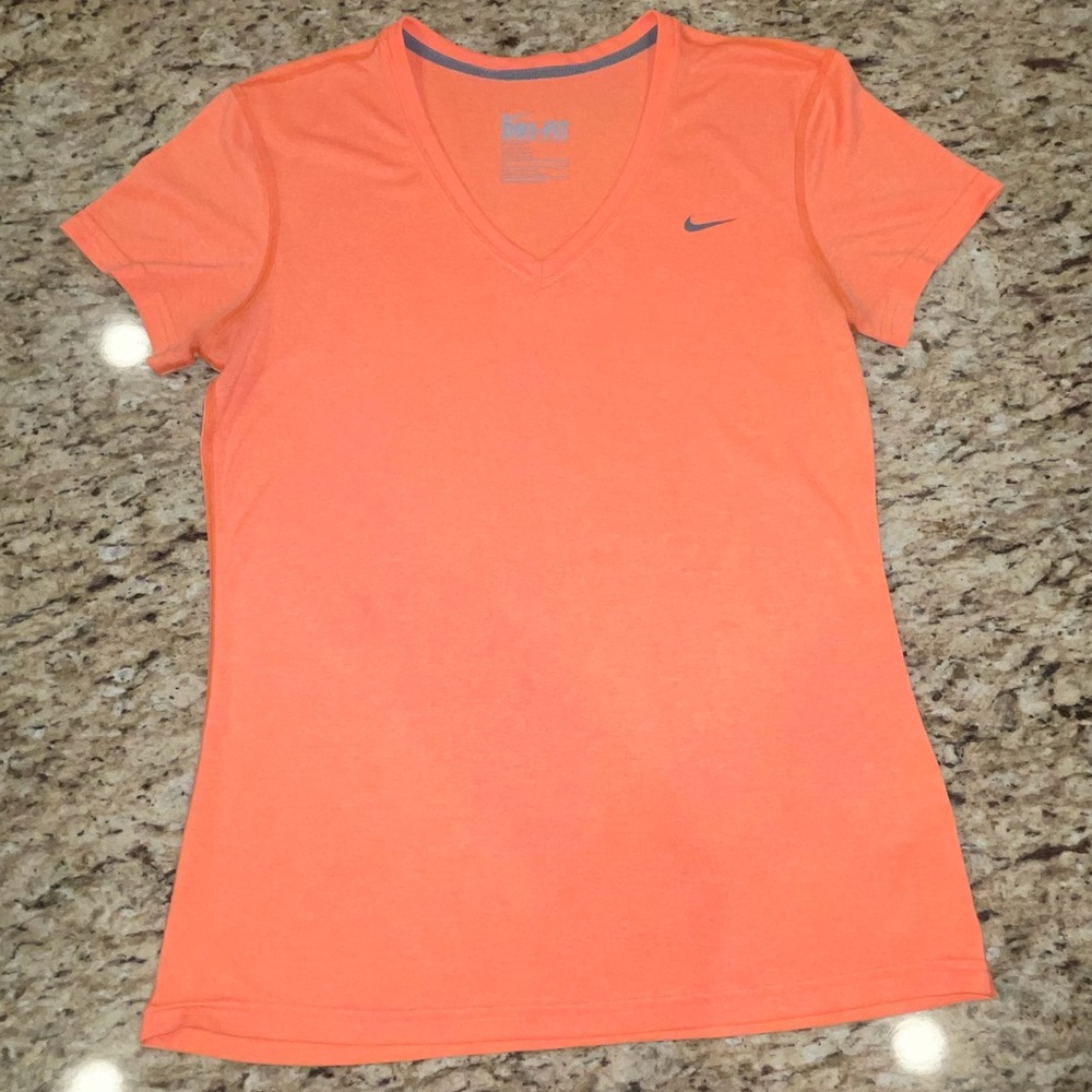 Peach Nike dri-fit V-neck
